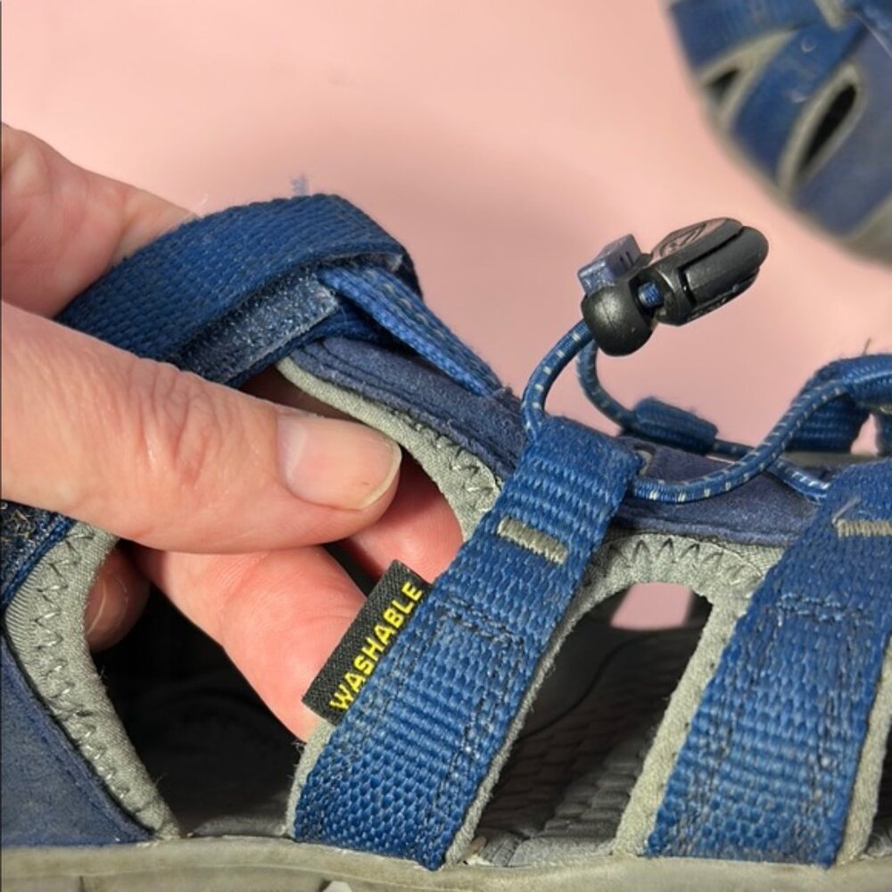Keen Blue and Gray Sandals with Protective Toe Bumpers - Picture 3 of 8
